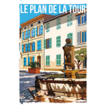 AF246 - Lot de 5 Affiches Le Plan de la Tour - 20x30cm